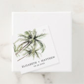 Palmboom Tropisch | Minimale weddenschap voor Labe Bedankjes Labels (In situ)