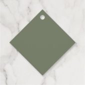 Palmboom Tropisch | Minimale weddenschap voor Labe Bedankjes Labels (Achterkant)