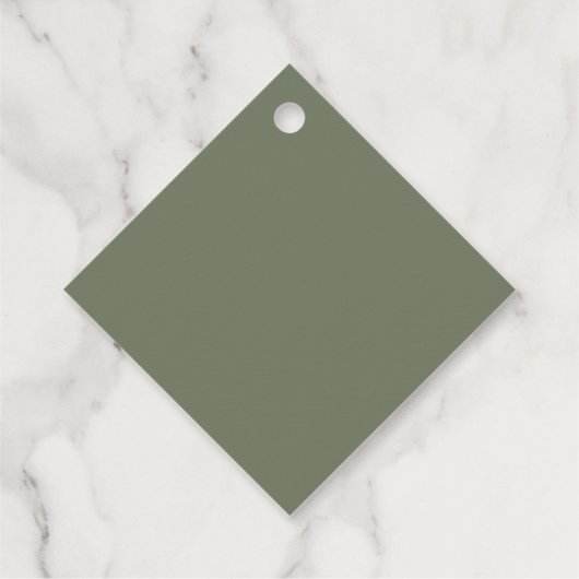 Palmboom Tropisch | Minimale weddenschap voor Labe Bedankjes Labels (Achterkant)