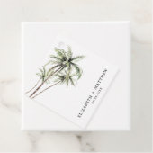 Palmboom Tropisch | Minimale weddenschap voor Labe Bedankjes Labels (In situ)