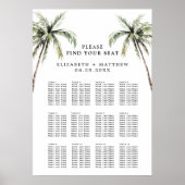 Palmboom Tropisch | Minimale weduwenkaart Poster (Voorkant)