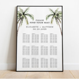Palmboom Tropisch | Minimale weduwenkaart Poster