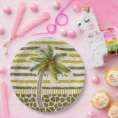 Palmboom Tropisch Papieren Bordje (Feest)