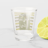 Palmboom Tropisch Shot Glas (Achterkant)