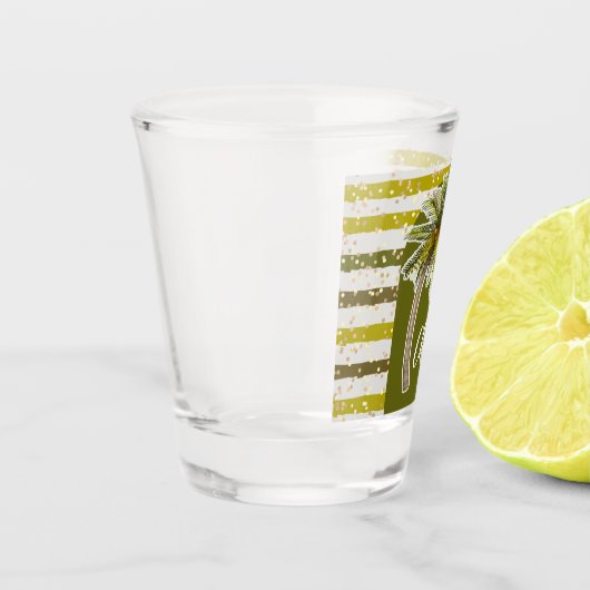 Palmboom Tropisch Shot Glas (Links)