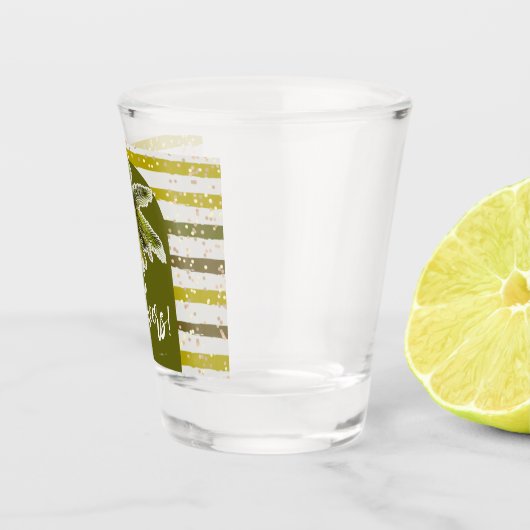 Palmboom Tropisch Shot Glas (Rechts)