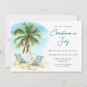 Palmboom Tropisch Strand Kerst in Juli  Kaart