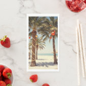 Palmboom Tropisch Strand Kerstmis Servet (Insitu)