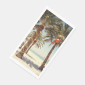 Palmboom Tropisch Strand Kerstmis Servet (Hoek)