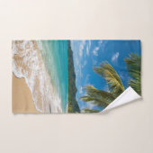 Palmboom Tropisch Strand Oceaan Handdoek (Handdoek)