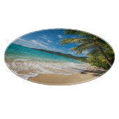 Palmboom Tropisch Strand Oceaan Snijplank (Hoek)