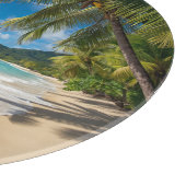 Palmboom Tropisch Strand Oceaan Snijplank (Hoek)