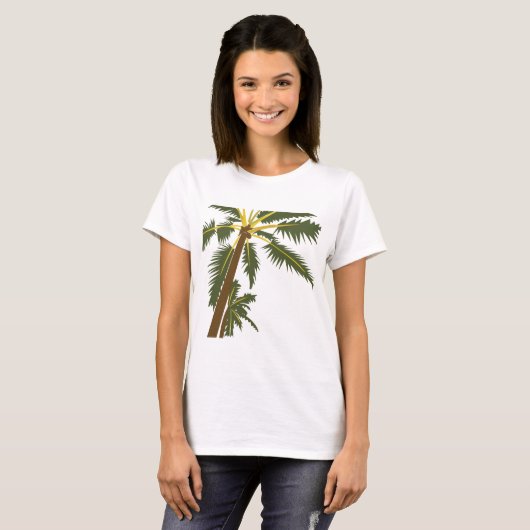 Palmboom Tropisch T-shirt (Voorkant volledig)