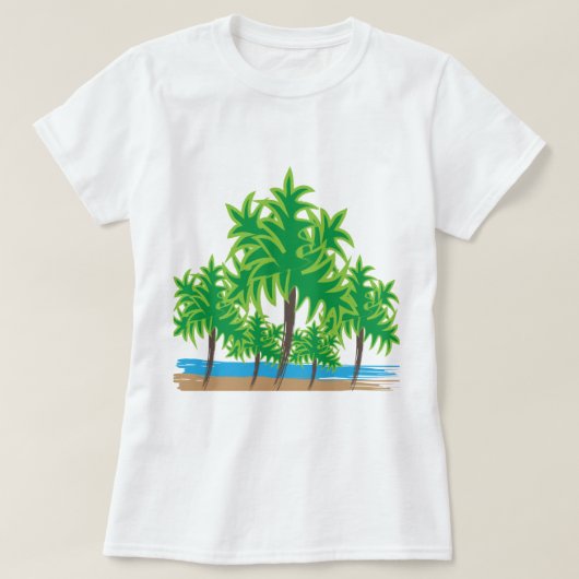 Palmboom Tropisch T-shirt (Design voorkant)