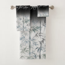 Palmboom tropisch zwart monogram