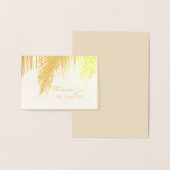 palmboom tropische bestemming bruiloft Dank u Folie Kaarten (Display)
