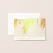 palmboom tropische bestemming bruiloft Dank u Folie Kaarten (Met envelop)
