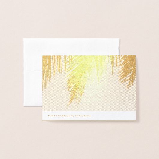 palmboom tropische bestemming bruiloft Dank u Folie Kaarten (Met envelop)