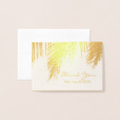 palmboom tropische bestemming bruiloft Dank u Folie Kaarten (Voorkant met envelop)