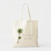 Palmboom Tropische bestemming Bruiloft gunst Tote Bag (Voorkant)