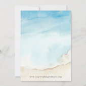 Palmboom Tropische Bestemming Oceaan Strand Bruilo Save The Date (Achterkant)