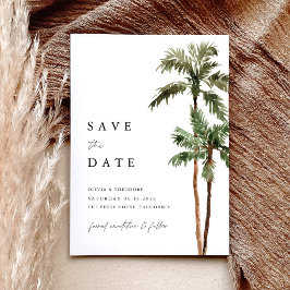 Palmboom Tropische Bestemming Trouwdag Save The Date