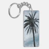 Palmboom tropische foto sleutelring sleutelhanger (Voorkant Links)