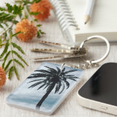 Palmboom tropische foto sleutelring sleutelhanger (Voorkant Rechts)