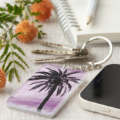 Palmboom tropische foto sleutelring sleutelhanger (Voorkant Rechts)