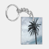 Palmboom tropische foto sleutelring sleutelhanger (Voorkant Links)