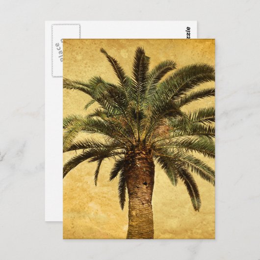  palmboom - Tropische Gepersonaliseerd Sjabloon Briefkaart (Voorkant / Achterkant)