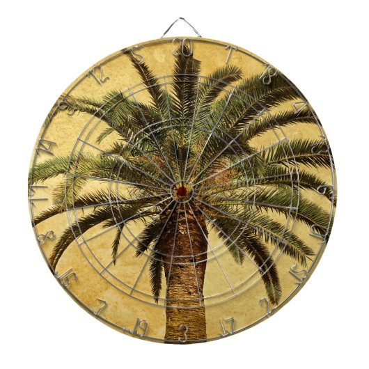  palmboom - Tropische Gepersonaliseerd Sjabloon Dartbord (Voorkant)