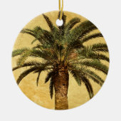  palmboom - Tropische Gepersonaliseerd Sjabloon Keramisch Ornament (Voorkant)