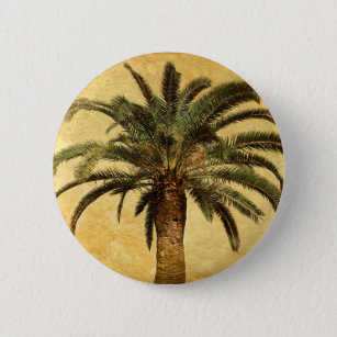 palmboom - Tropische Gepersonaliseerd Sjabloon Ronde Button 5,7 Cm