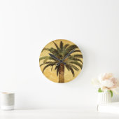 palmboom - Tropische Gepersonaliseerd Sjabloon Ronde Klok (Huis)