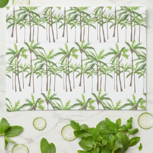 Palmboom Tropische keukenhanddoeken (Gevouwen)