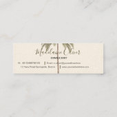  palmboom Tropische legant Mini Visitekaartje (Achterkant)