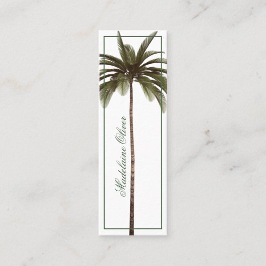  palmboom Tropische legant Mini Visitekaartje (Voorkant)