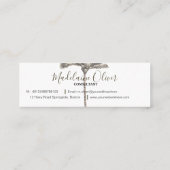  palmboom Tropische legante marmer Mini Visitekaartje (Achterkant)