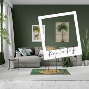  palmboom Tropische legante marmer Poster