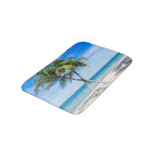 Palmboom tropische strandfoto paradijs zomer badmat (Gekanteld)