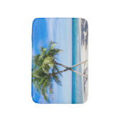 Palmboom tropische strandfoto paradijs zomer badmat (Voorkant Verticaal)
