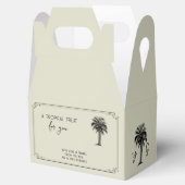 palmboom tropische traktatie bruiloft bedankdoosjes (Geopend)