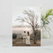 Palmboom Tropische Trouwfoto Basis Voor Vellum Kaart (Staand voorkant)