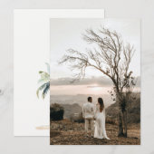 Palmboom Tropische Trouwfoto Basis Voor Vellum Kaart (Voorkant / Achterkant)