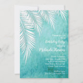 Palmboom Tropische verjaardag Kaart (Voorkant)