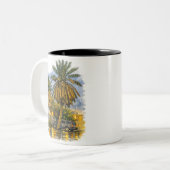 Palmboom Tweekleurige Koffiemok (Voorkant links)