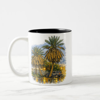 Palmboom Tweekleurige Koffiemok