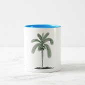  palmboom tweekleurige koffiemok (Center)