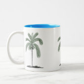  palmboom tweekleurige koffiemok (Links)